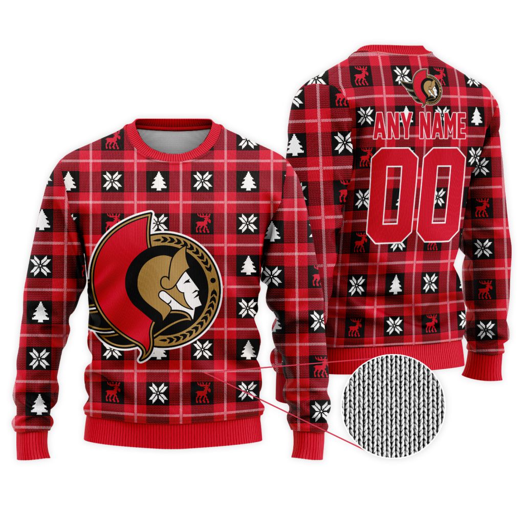 NHL-Ottawa-Senators-Personalized-Ugly-Sweater-For-Christmas NHL Ottawa Senators Personalized Ugly Sweater For Christmas