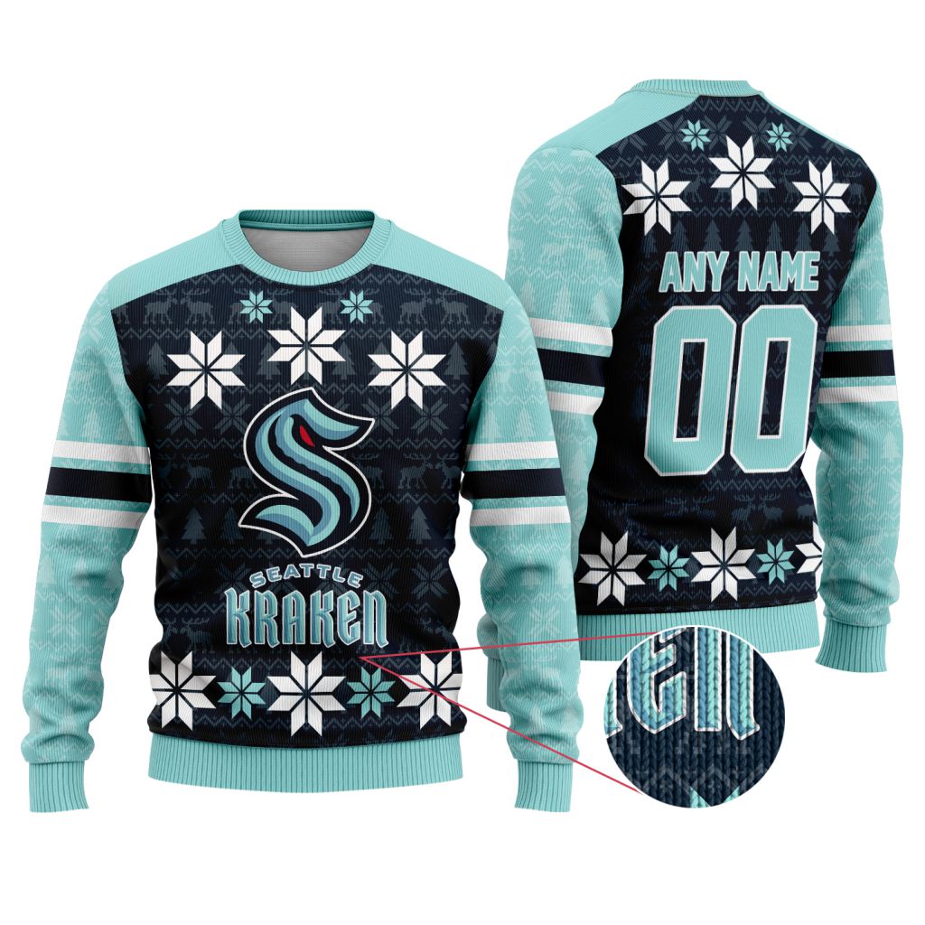 NHL-Seattle-Kraken-Special-Ugly-Sweater-For-Christmas NHL Seattle Kraken Special Ugly Sweater For Christmas