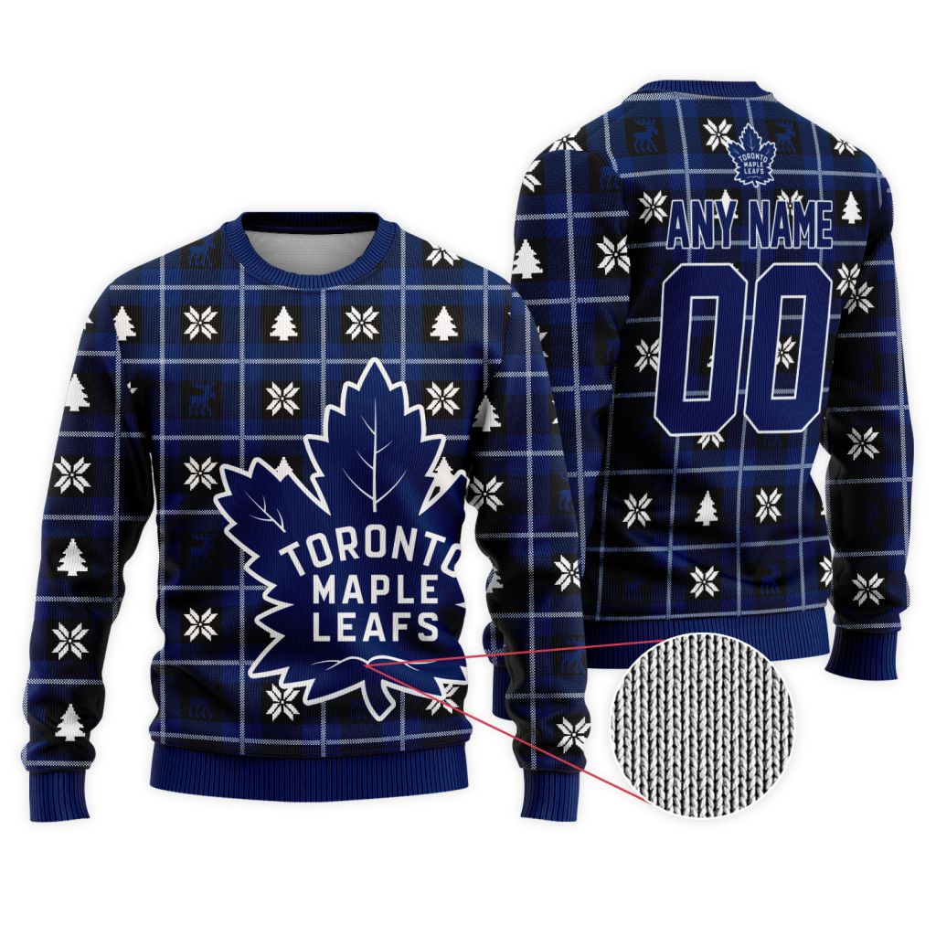 NHL-Toronto-Maple-Leafs-Personalized-Ugly-Sweater-For-Christmas NHL Toronto Maple Leafs Personalized Ugly Sweater For Christmas