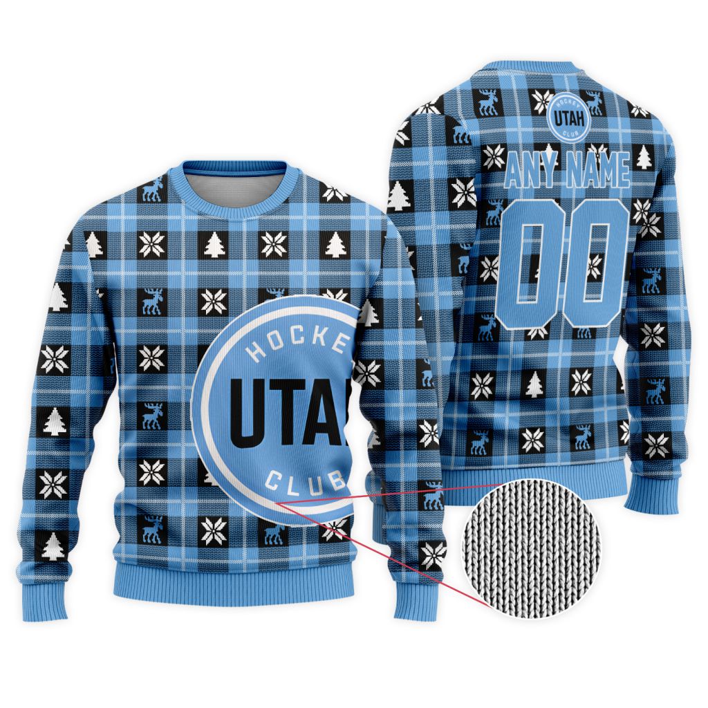 NHL-Utah-Hockey-Club-Personalized-Ugly-Sweater-For-Christmas NHL Utah Hockey Club Personalized Ugly Sweater For Christmas