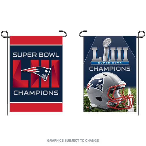 New-England-Patriots-Super-Bowl-53-Champions-Double-Sided-Garden-Flag New England Patriots Super Bowl 53 Champions Double Sided Garden Flag