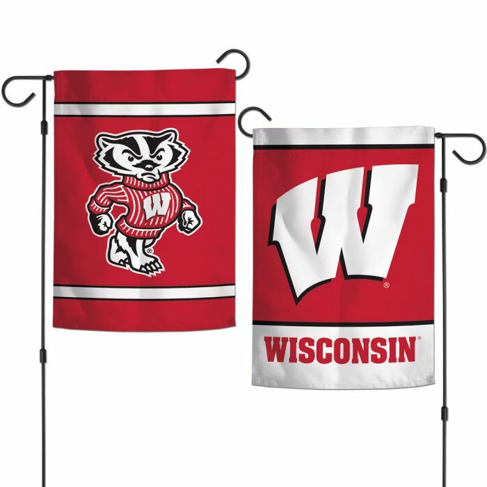 Wisconsin-Badgers-2-Sided-Garden-Flag-Yard-Banner Wisconsin Badgers 2 Sided Garden Flag Yard Banner