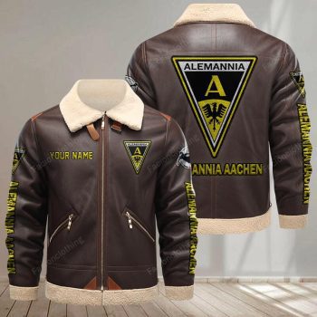 Alemannia Aachen Leather Jacket - Brown