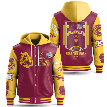 Arizona State Sun Devils Special Hooded Baseball Jacket Varsity Jacket CHB1160