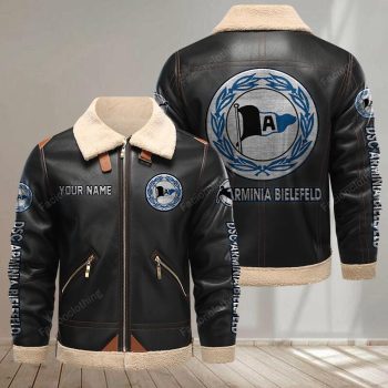 Arminia Bielefeld Leather Jacket - Black