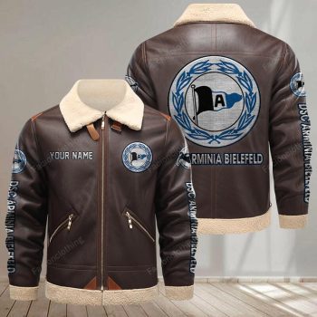 Arminia Bielefeld Leather Jacket - Brown