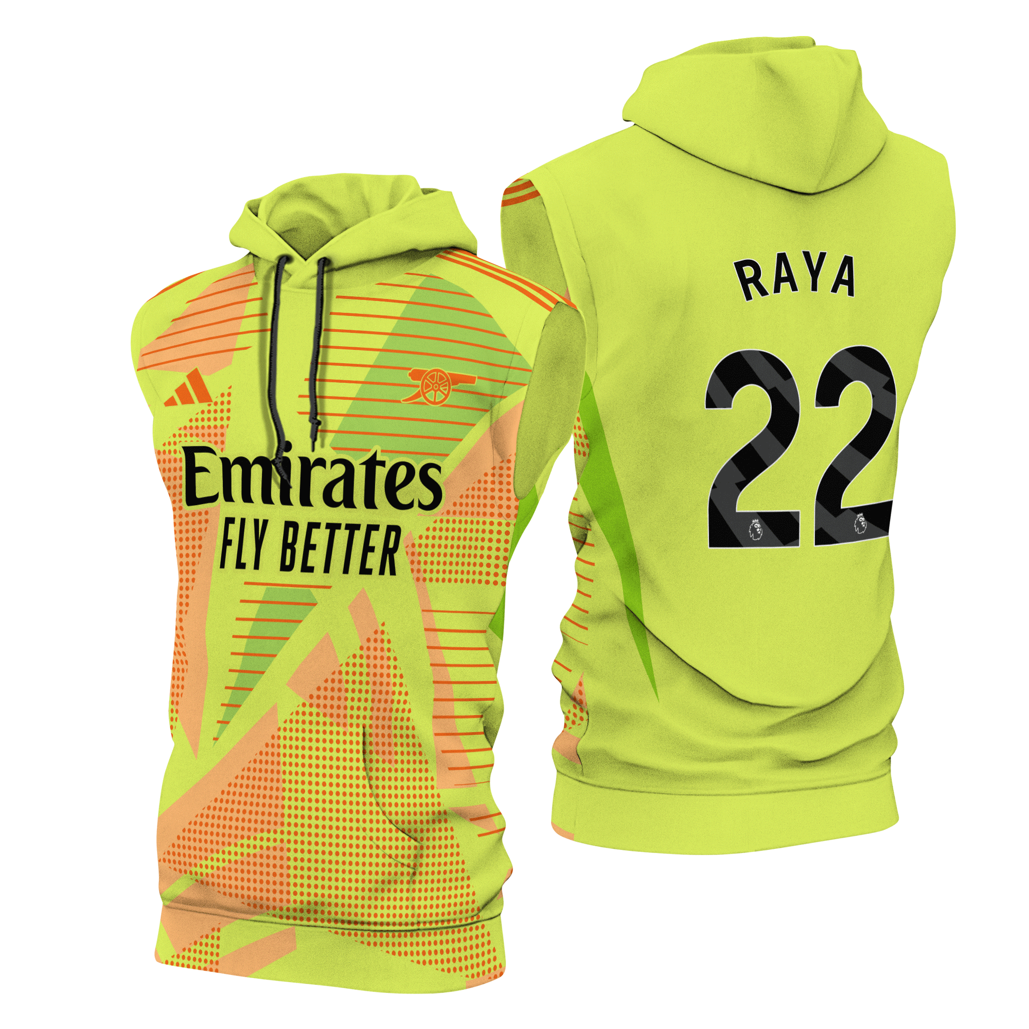 Arsenal-Home-Sleeveless-Hoodie-2425-Season-SCC1183 Arsenal Home Sleeveless Hoodie 24/25 Season SCC1183