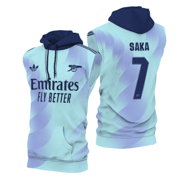 Arsenal Premier League 2024 Third Sleeveless Hoodie 24/25 Season SCC1196