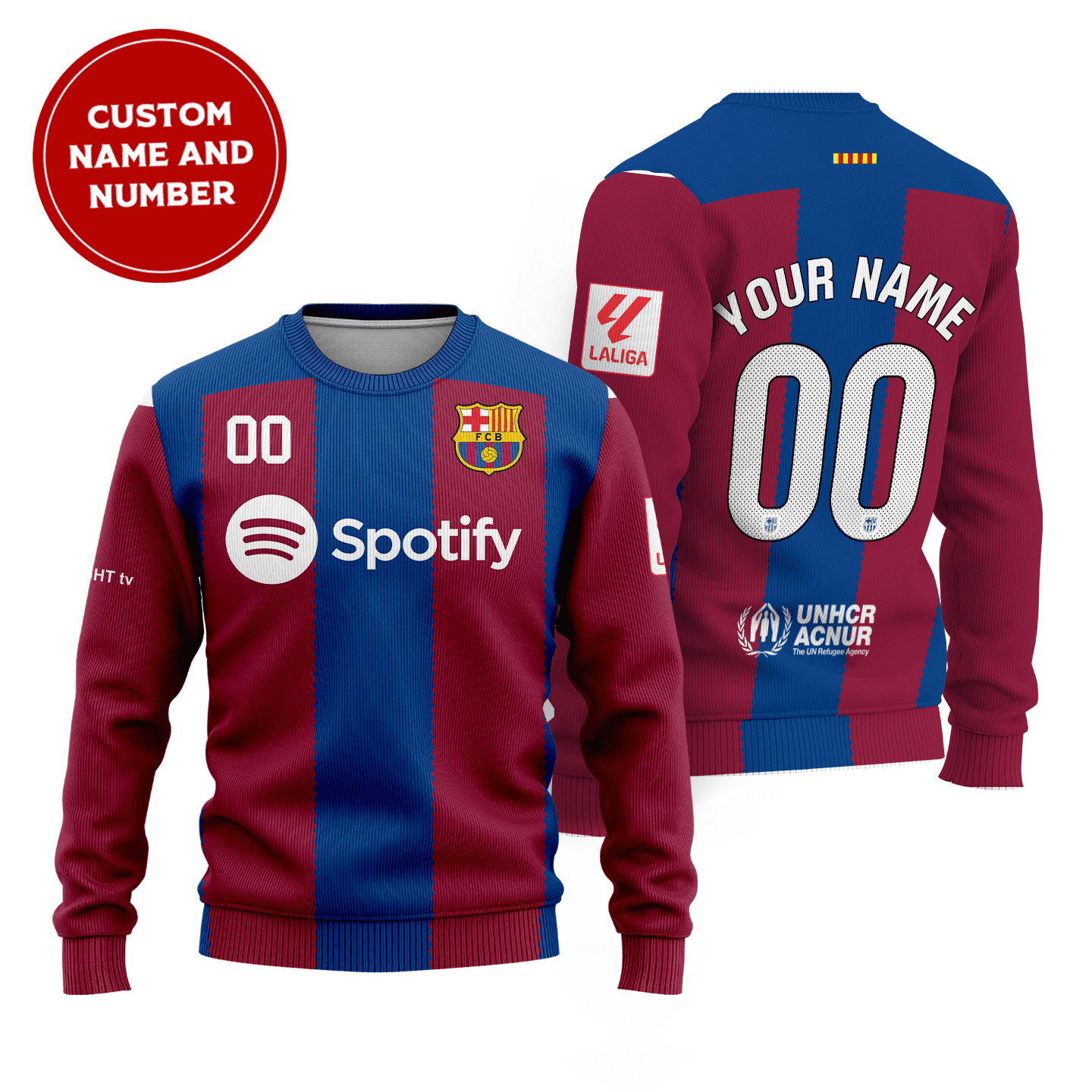Barcelona-Home-Wool-Sweater-2324-Season-SCC1349 Barcelona Home Wool Sweater 23/24 Season SCC1349