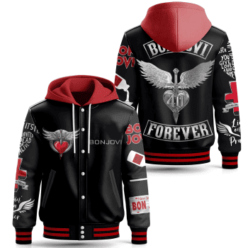Bon Jovi Special Hooded Baseball Jacket Varsity Jacket CHB1263