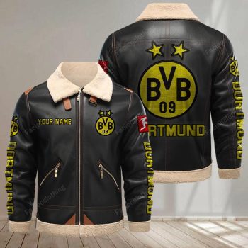 Borussia Dortmund Leather Jacket - Black