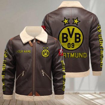 Borussia Dortmund Leather Jacket - Brown