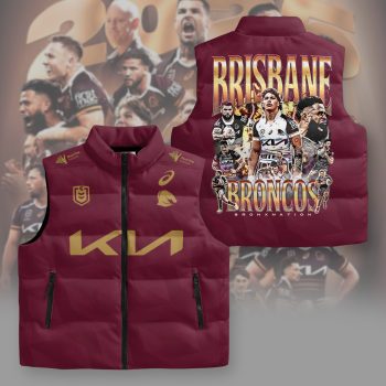 Brisbane Broncos 2025 3D Sleeveless Down Jacket NDT1325
