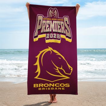 Brisbane Broncos 2025 Premiership Rectangle Beach Towel TWG1082
