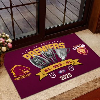 Brisbane Broncos x Brisbane Lions Premiers 2025 Premiers Doormat DMM1028