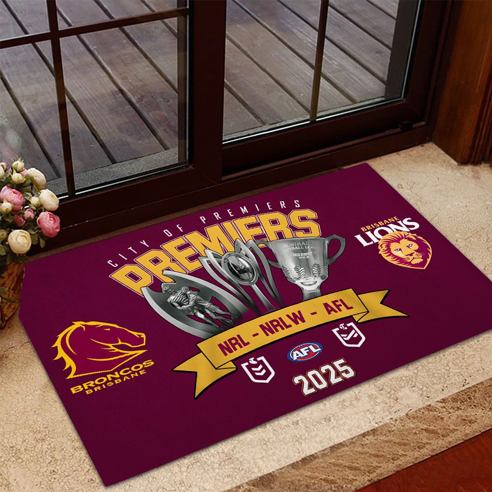 Brisbane-Broncos-x-Brisbane-Lions-Premiers-2025-Premiers-Doormat-DMM1028 Brisbane Broncos x Brisbane Lions Premiers 2025 Premiers Doormat DMM1028