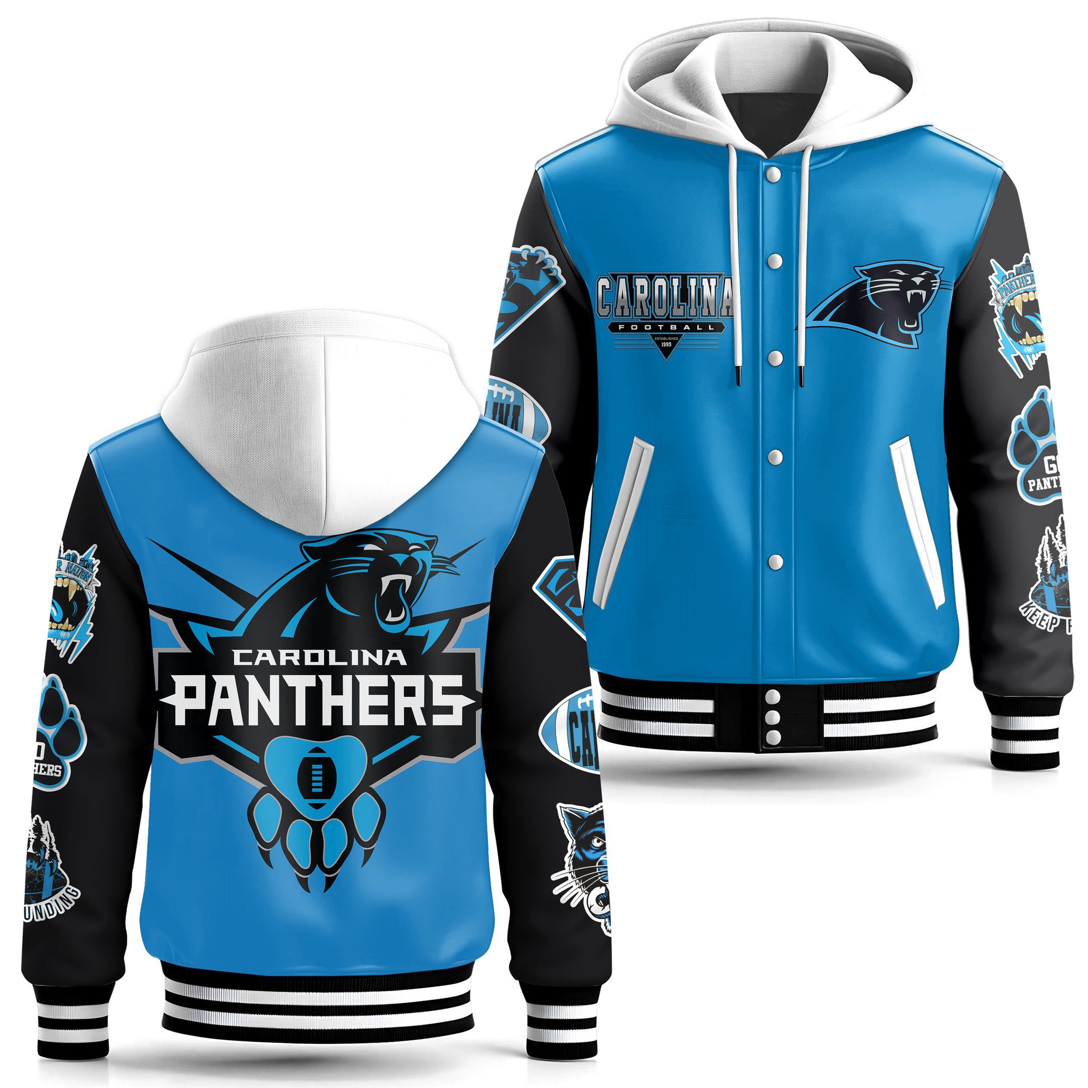 Carolina-Panthers-Special-Hooded-Baseball-Jacket-Varsity-Jacket-CHB1188 Carolina Panthers Special Hooded Baseball Jacket Varsity Jacket CHB1188
