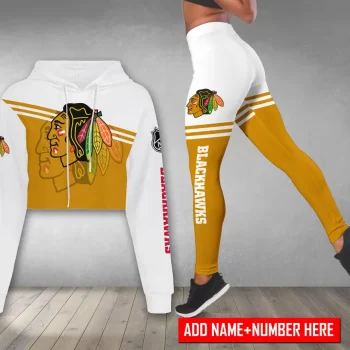Chicago Blackhawks Personalized Combo Croptop Hoodie And Leggings CHL1189