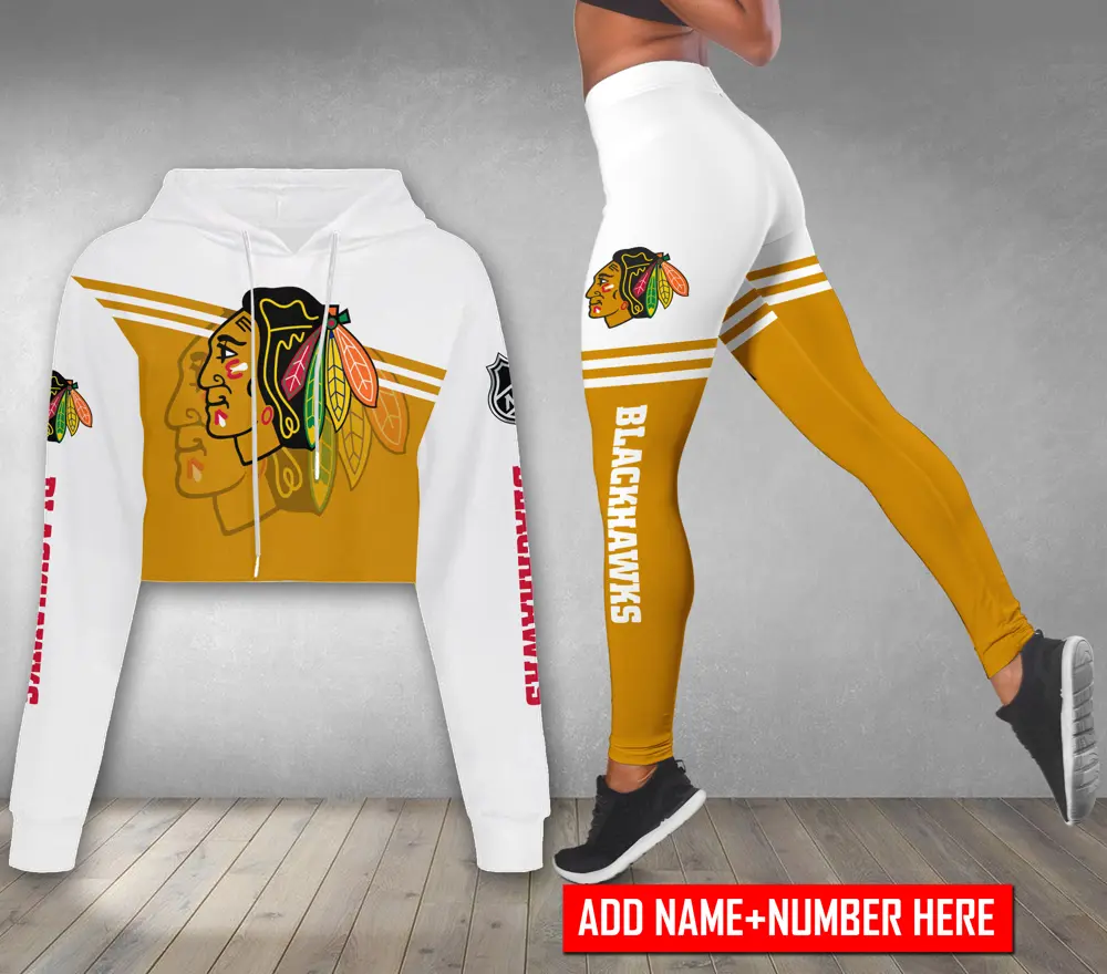Chicago-Blackhawks-Personalized-Combo-Croptop-Hoodie-And-Leggings-CHL1189 Chicago Blackhawks Personalized Combo Croptop Hoodie And Leggings CHL1189
