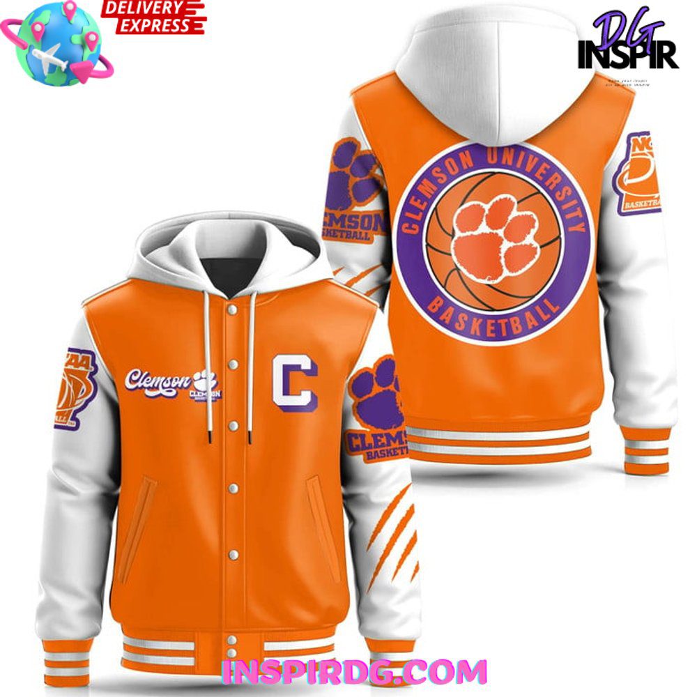 Clemson-Tigers-Basketball-Limited-Hooded-Baseball-Jacket-Varsity-Jacket-CHB1053-1