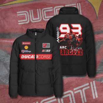 Ducati Lenovo Team x Marc Marquez 3D Stand Collar Puffer Jacket