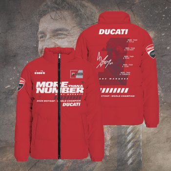 Ducati Lenovo Team x Marc Marquez 3D Stand Collar Puffer Jacket