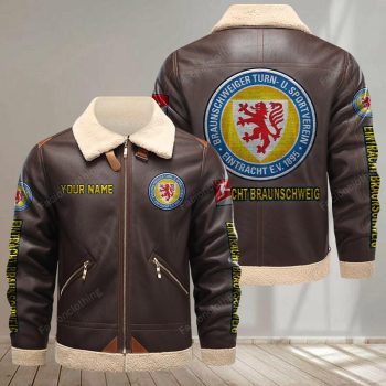 Eintracht Braunschweig Leather Jacket - Brown