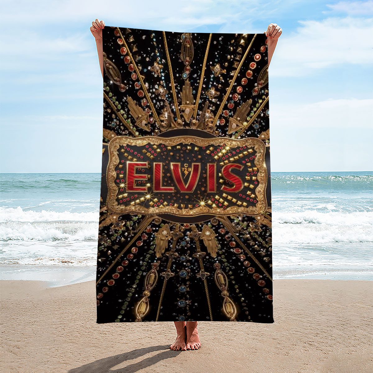 Elvis-Presley-Rectangle-Beach-Towel-TWG1128 Elvis Presley Rectangle Beach Towel TWG1128