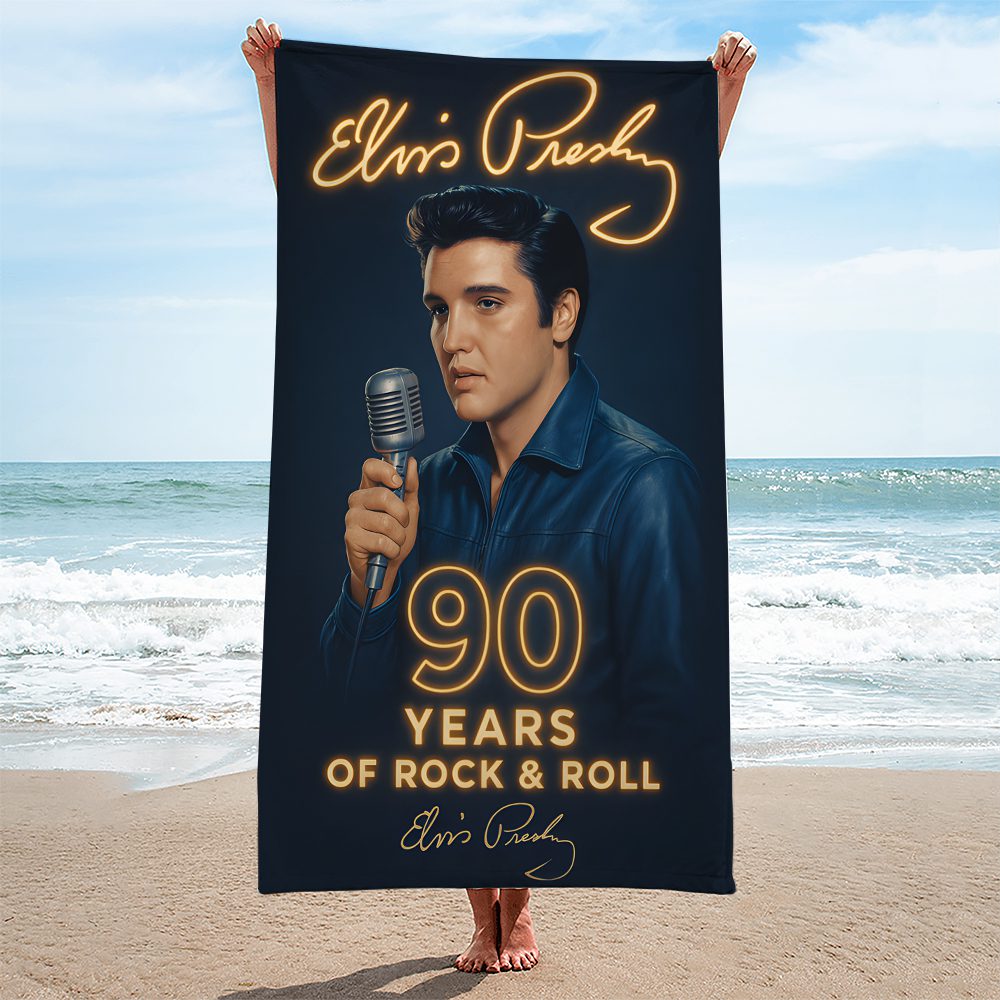 Elvis-Presley-Rectangle-Beach-Towel-TWG1131 Elvis Presley Rectangle Beach Towel TWG1131