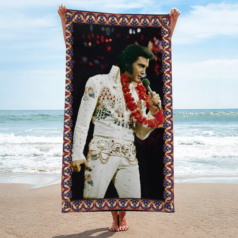 Elvis-Presley-Rectangle-Beach-Towel-TWG1138 Elvis Presley Rectangle Beach Towel TWG1138