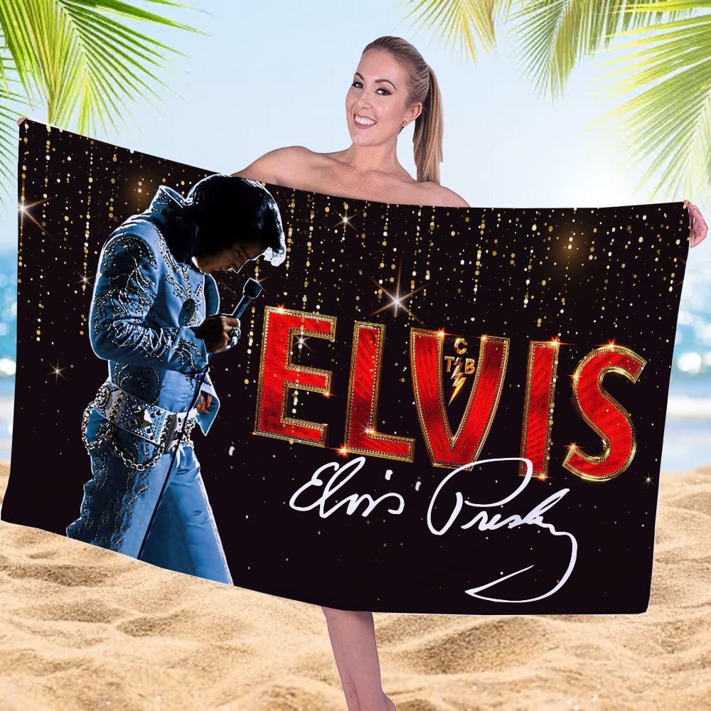 Elvis-Presley-Rectangle-Beach-Towel-TWG1140 Elvis Presley Rectangle Beach Towel TWG1140