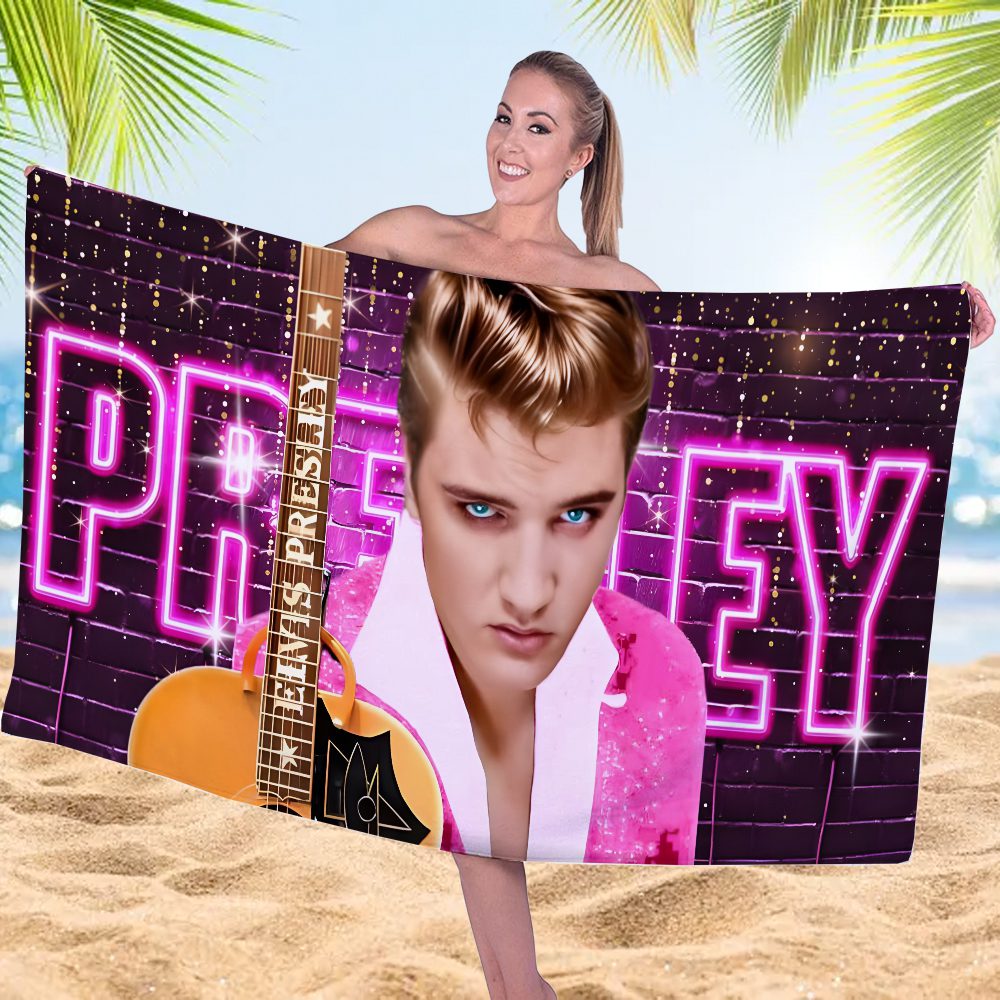 Elvis-Presley-Rectangle-Beach-Towel-TWG1141 Elvis Presley Rectangle Beach Towel TWG1141