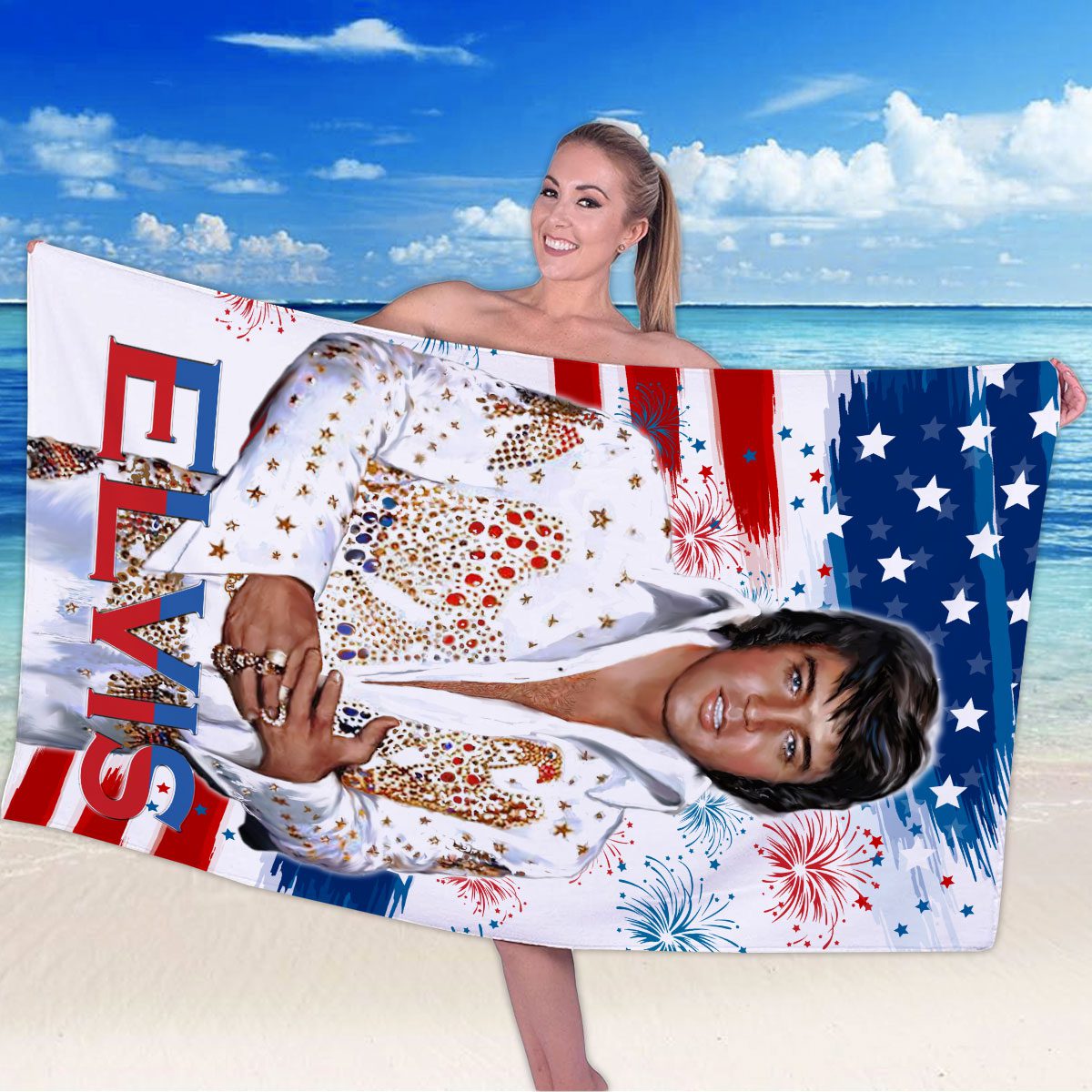 Elvis-Presley-Rectangle-Beach-Towel-TWG1142-2