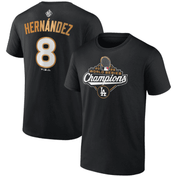 Enrique Hernández Los Angeles Dodgers 2025 World Series Champions Name & Number T-Shirt - Black