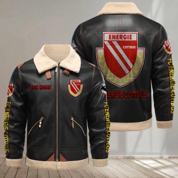 FC Energie Cottbus Leather Jacket - Black