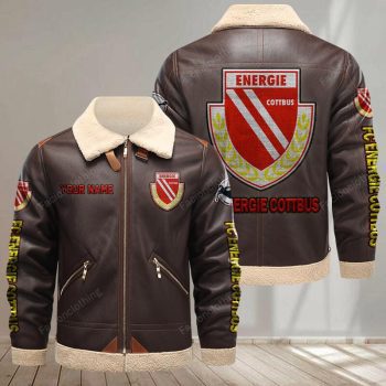 FC Energie Cottbus Leather Jacket - Brown