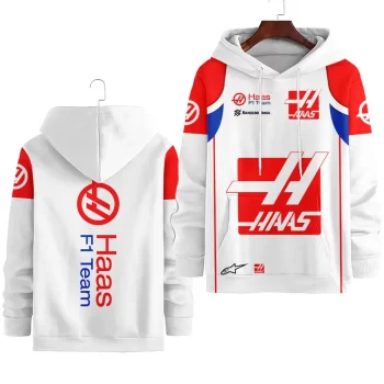 Haas F1 Team Gray Camouflage Style  Unisex Performance Hoodie