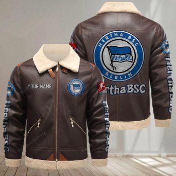 Hertha BSC Leather Jacket - Brown
