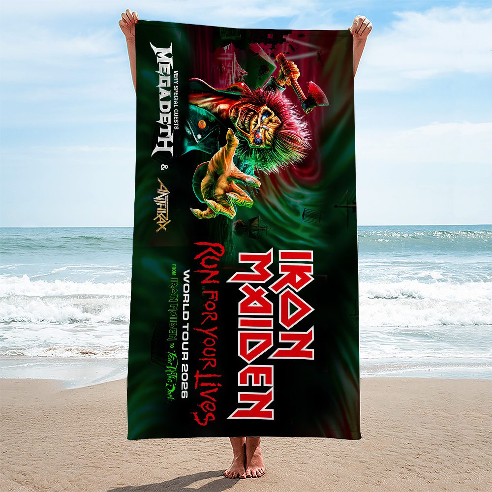 Iron-Maiden-Rectangle-Beach-Towel-TWG1012-1