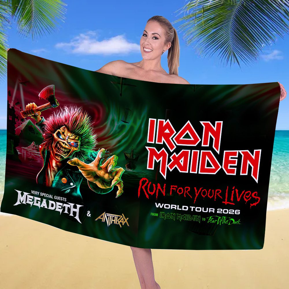 Iron-Maiden-Rectangle-Beach-Towel-TWG1012 Iron Maiden Rectangle Beach Towel TWG1012