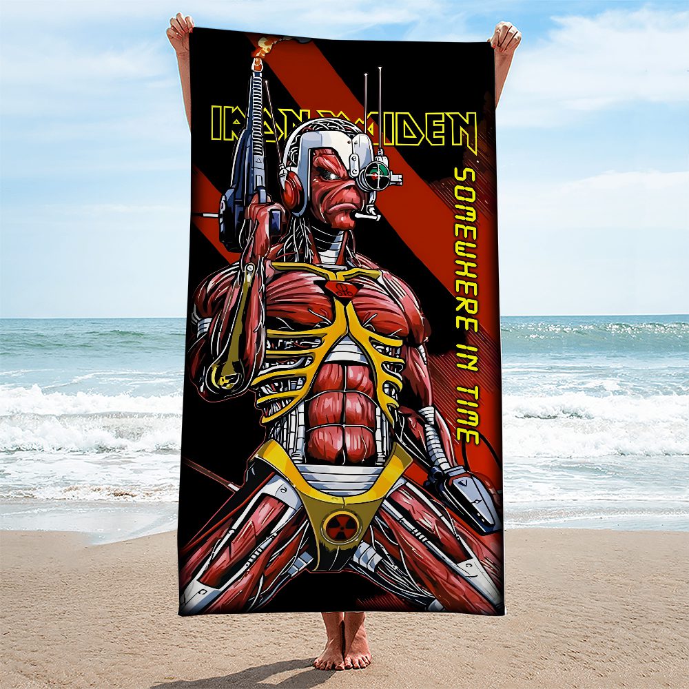 Iron-Maiden-Rectangle-Beach-Towel-TWG1189 Iron Maiden Rectangle Beach Towel TWG1189