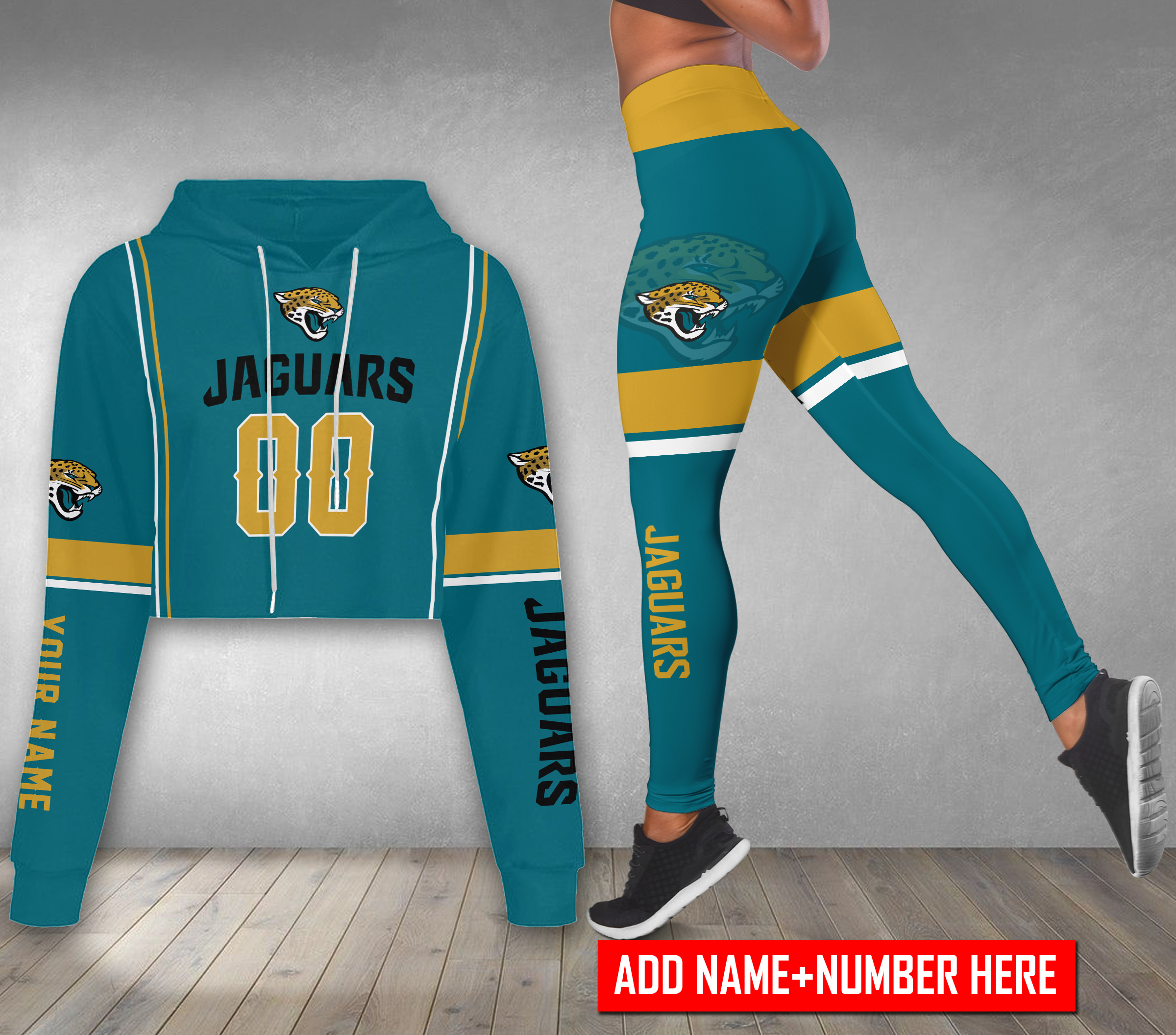 Jacksonville-Jaguars-Personalized-Combo-Croptop-Hoodie-And-Leggings-CHL1170 Jacksonville Jaguars Personalized Combo Croptop Hoodie And Leggings CHL1170