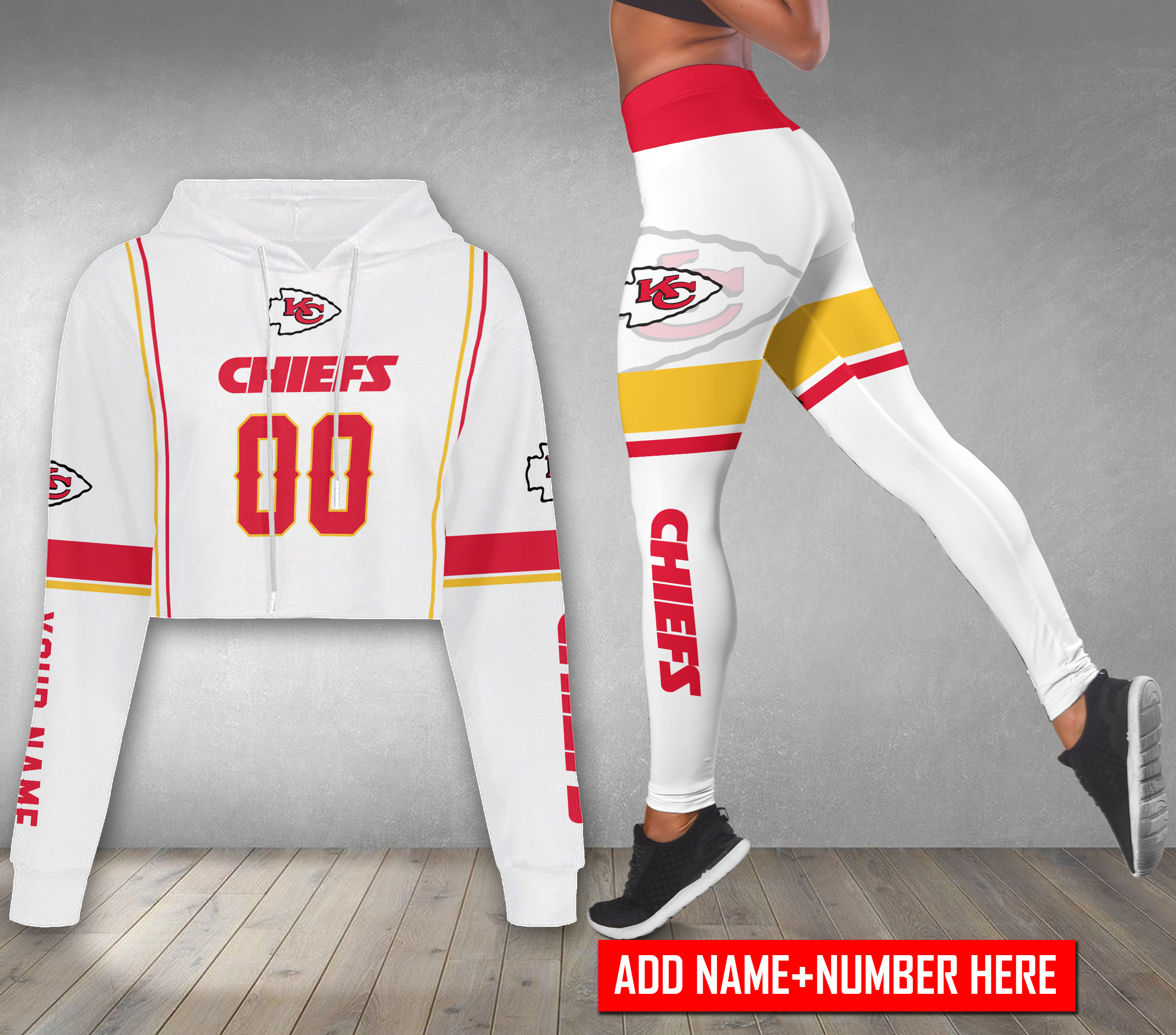 Kansas-City-Chiefs-Personalized-Combo-Croptop-Hoodie-And-Leggings-CHL1151 Kansas City Chiefs Personalized Combo Croptop Hoodie And Leggings CHL1151