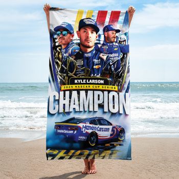 Kyle Larson 2025 NASCAR Cup Series Champion Rectangle Beach Towel TWG1004