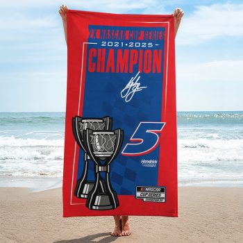 Kyle Larson 2025 NASCAR Cup Series Champion Rectangle Beach Towel TWG1007