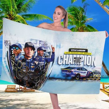 Kyle Larson 2025 NASCAR Cup Series Champions Rectangle Beach Towel TWG1011