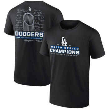 Los Angeles Dodgers 2025 World Series Champions Signature Roster T-Shirt - Black