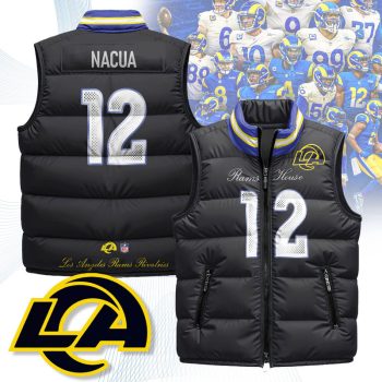 Los Angeles Rams Rivalry Series Puffer Vest Sleeveless Down Jacket- Puka Nacua - 12