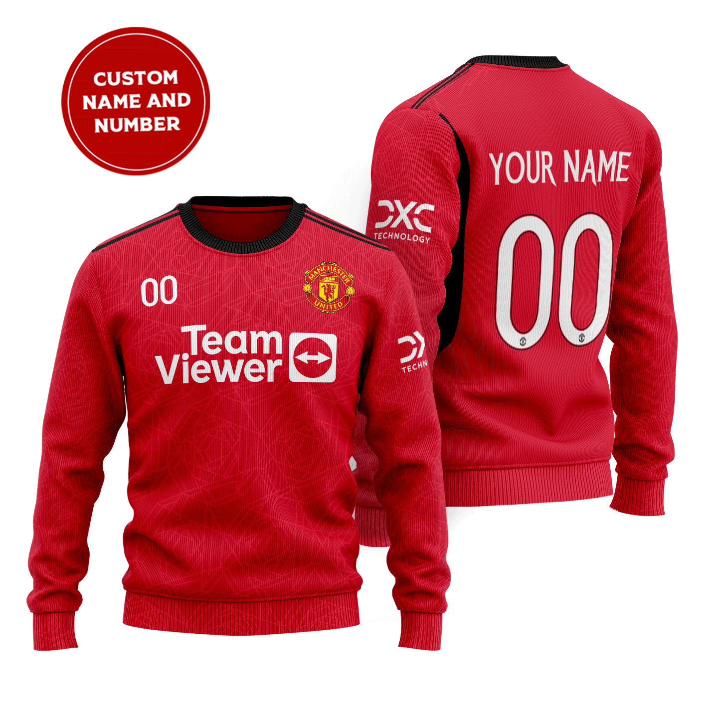 Manchester-United-Home-Wool-Sweater-2324-Season-SCC1547 Manchester United Home Wool Sweater 23/24 Season SCC1547