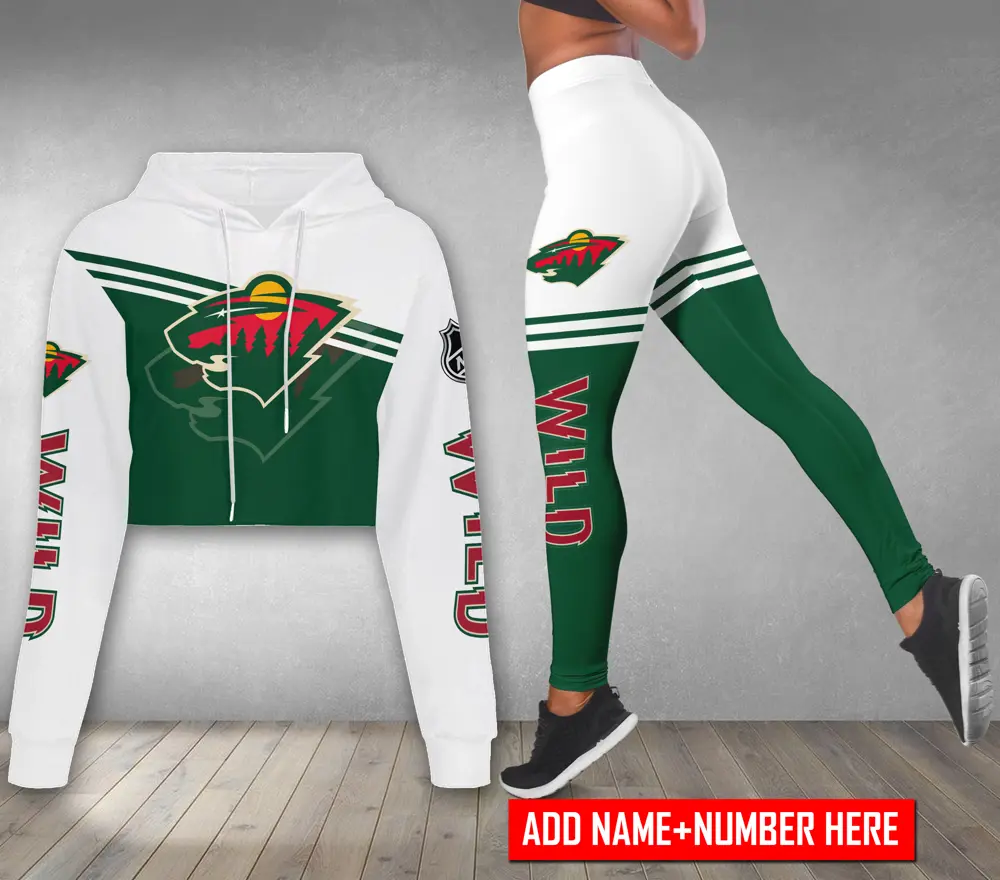Minnesota-Wild-Personalized-Combo-Croptop-Hoodie-And-Leggings-CHL1164 Minnesota Wild Personalized Combo Croptop Hoodie And Leggings CHL1164